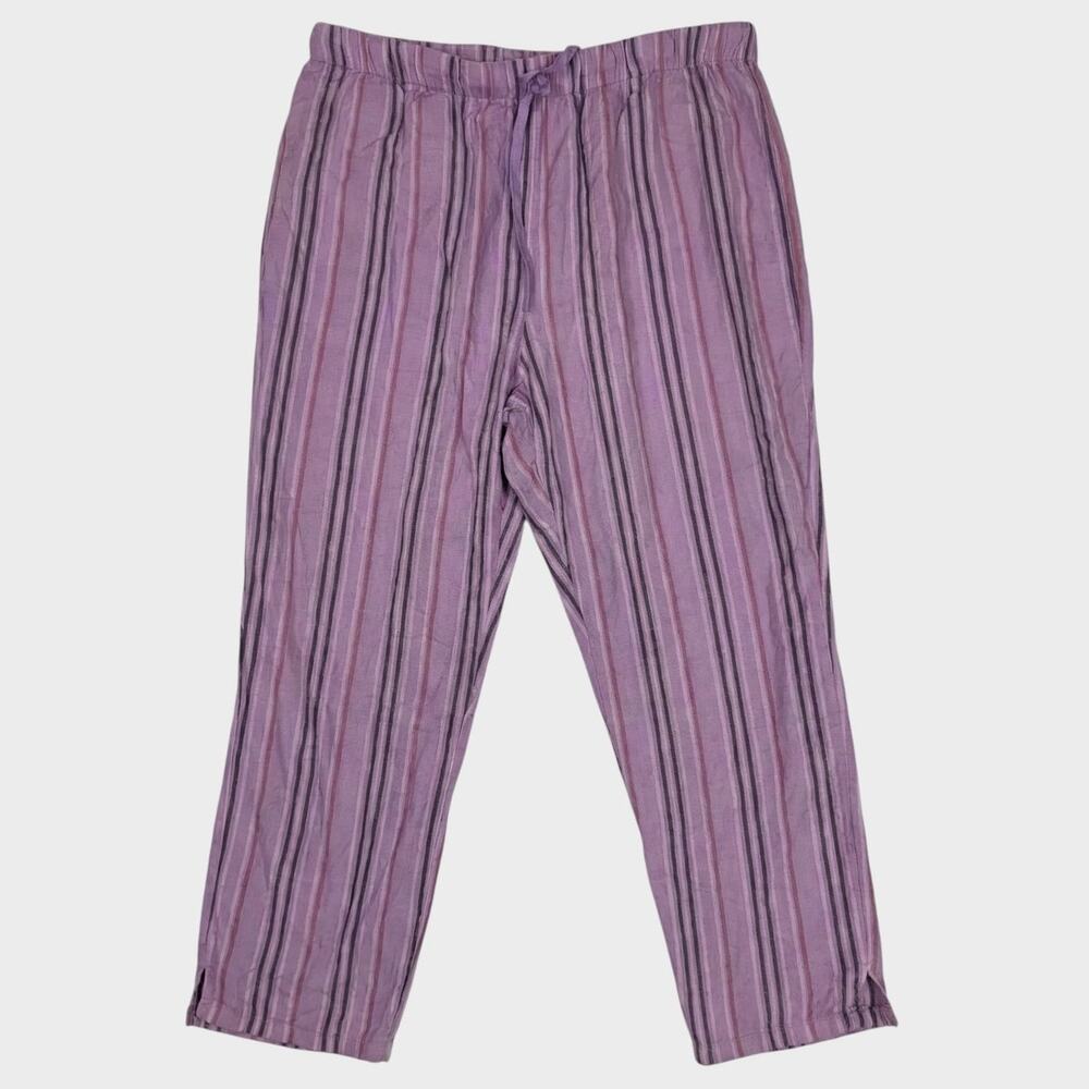 Croft & Barrow Seleepwear XL Striped 100% Rayon Sleep Pajama Lounge Pants